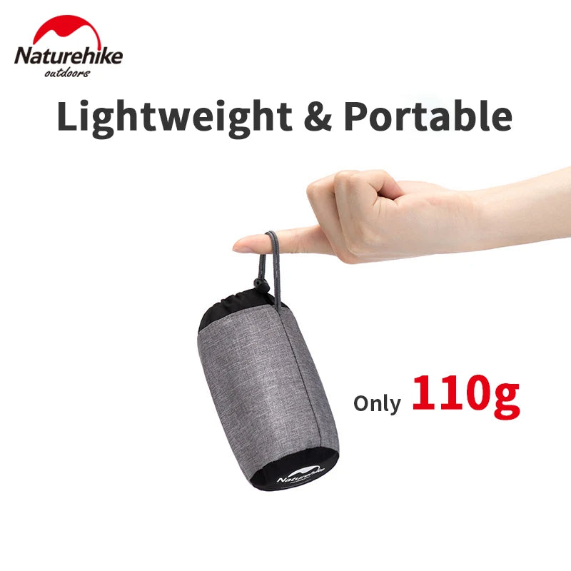 Naturehike Flocking Sleep Pillow Portable Ultralight Folding TPU Inflatable U-Shaped Pillow Rest Comfortable Soft Air Cushion Travel Outdoor Sleeping Cushion