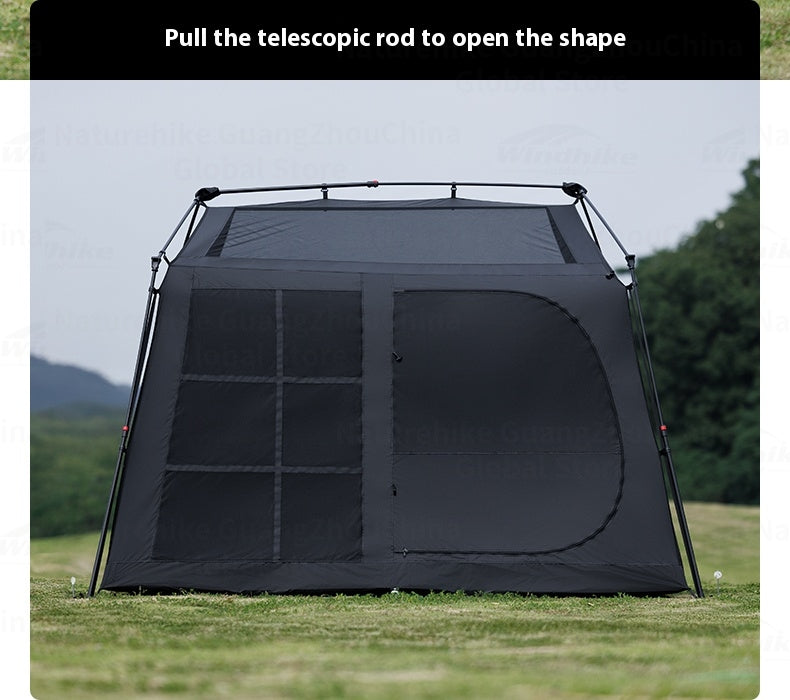 Blackdog CLOUD HOME 6.0 Automatic Tent Portable Black Coated Sunscreen Quick Opening Ridge Tent Waterproof With Sun Shelter Outdoor Camping Picnic Family House