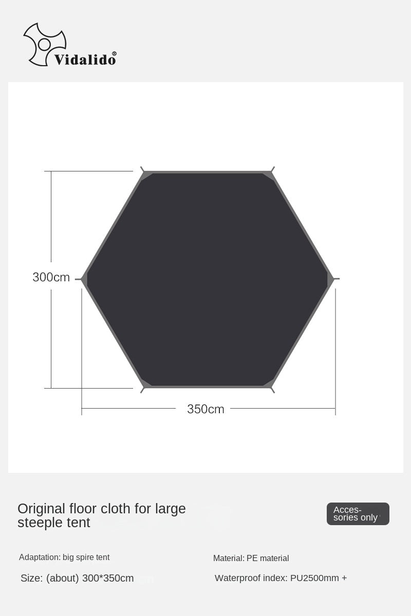 Vidalido PE Groundsheet Mat Portable Lightweight Multipurpose Waterproof & Moisture proof Thickened Outdoor Camping Footprint Ground Sheet Cover