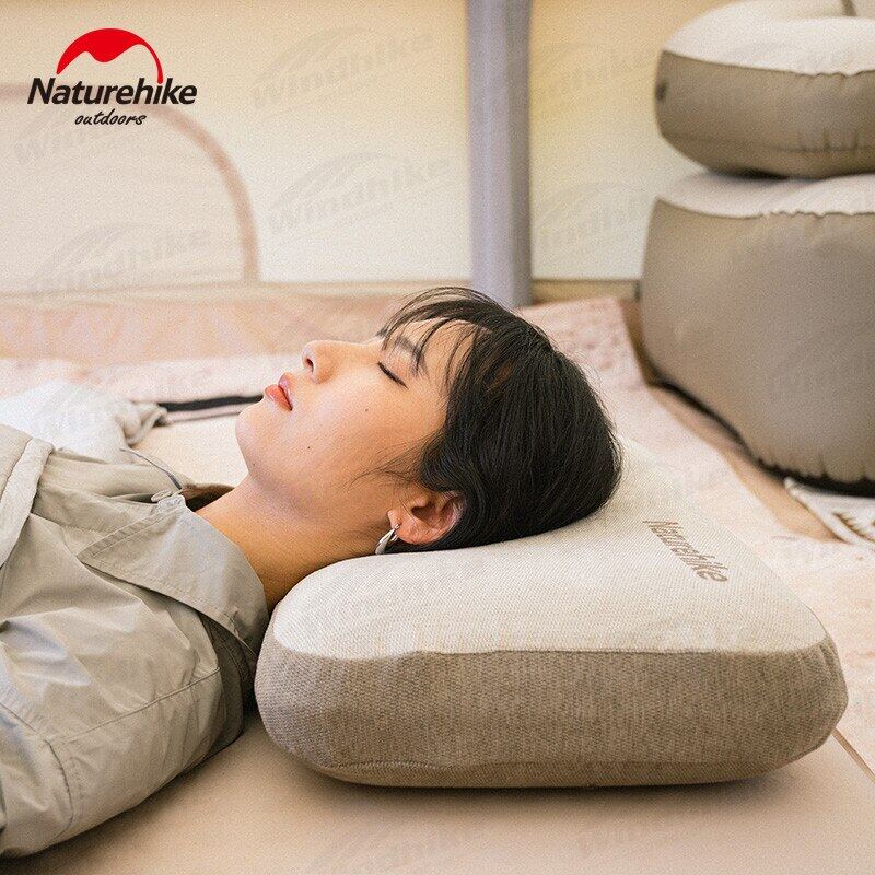 Naturehike Soft Memory Foam Sponge Pillow Portable Ultralight Thickening Slow Rebound Cushion Tent Pillow Core Camping Comfort Nap Sleep Pillows Hiking Picnic Beach Travel Original Nature Hike