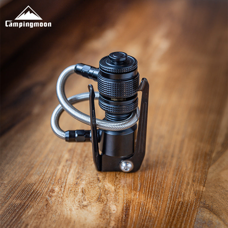 Campingmoon BKZ23-OD Rocket Furnace Bracket Foldable Stove Lamp Tripod Bracket Extension Tube Hose Alpine Butane Screw Threaded Type Flat Gas Tank Adapter