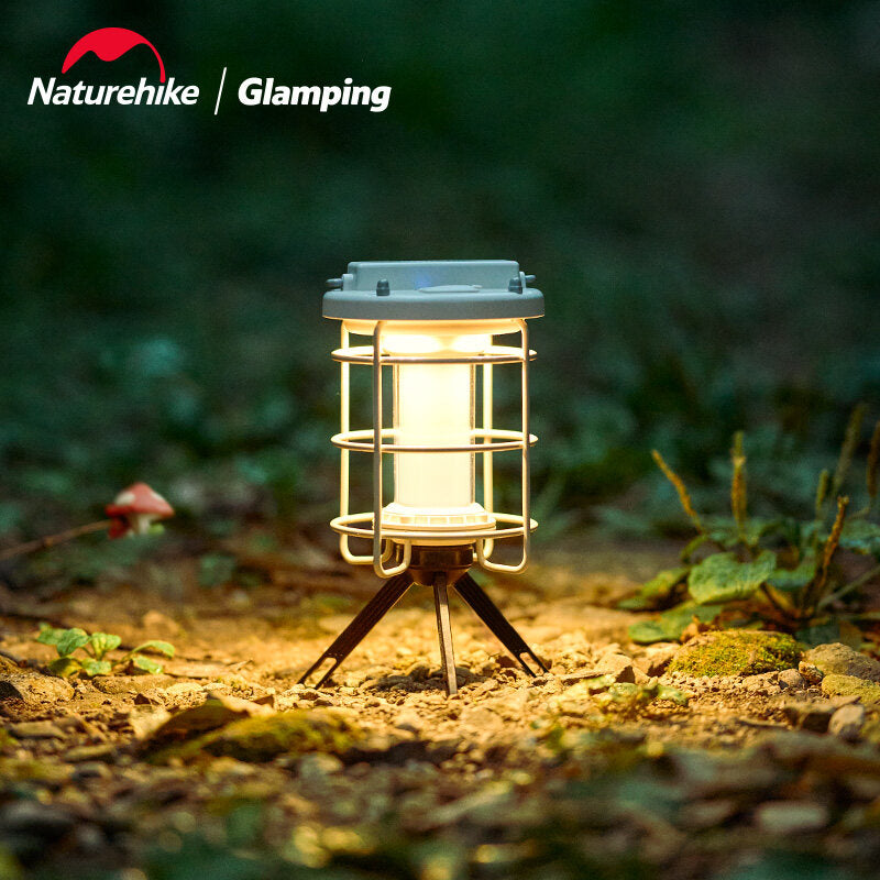 Naturehike Outdoor Camping LED Lantern  Atmosphere Light Ambient Lighting Portable Hanging Tent Lamp IPX4 Waterproof USB Charging With Tripod