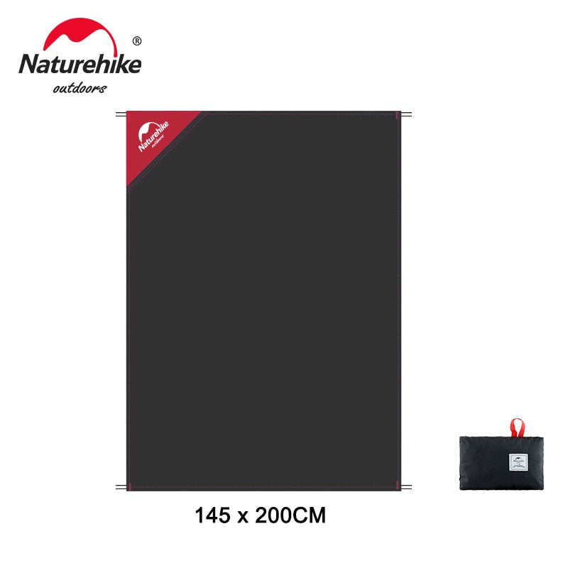 Naturehike Portable Ultralight Floor Mat 20D Double Sided Silicon Coated Plaid Cloth Camping Hiking Picnic Beach Tent Ground Sheet Pad Waterproof