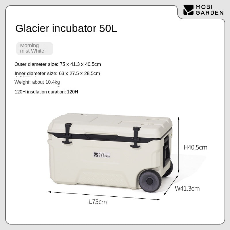 Mobi Garden GLACIER Incubator Cooler Series Portable Multipurpose Storage Box 16/25/36/50/75L Capacities Up To 120H Hot & Cold Insulated Preservation Rotomolded Ice Food Drink Cooler Bucket Outdoor Camping