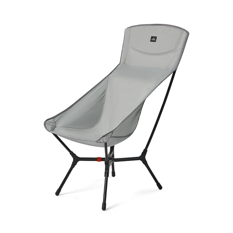 Naturehike YL01 Lightweight Chair Portable Camping Moon Chair Quick Open Wide Seats Load Bearing 150kg X-Type Mechanical Structure Folding Outdoor Fishing Beach Chair Aluminum Alloy