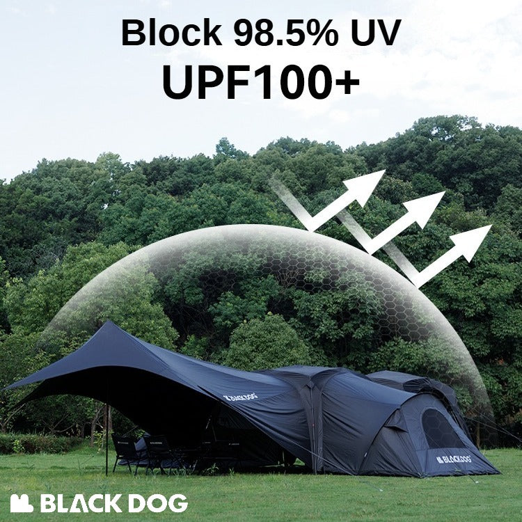 BLACKDOG DOME SKY Automatic Modular Multiple Setting Canopy Tent Unlimited Connection Bedroom Living Area Waterproof Outdoor Fast Build 4-12 Person Unicorn