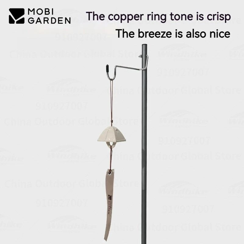 MOBI GARDEN Copper Wind Chime Tent Shape Haning Bells Portable Camping Garden Decoration Outdoor Yard Meditation Relaxation Pure