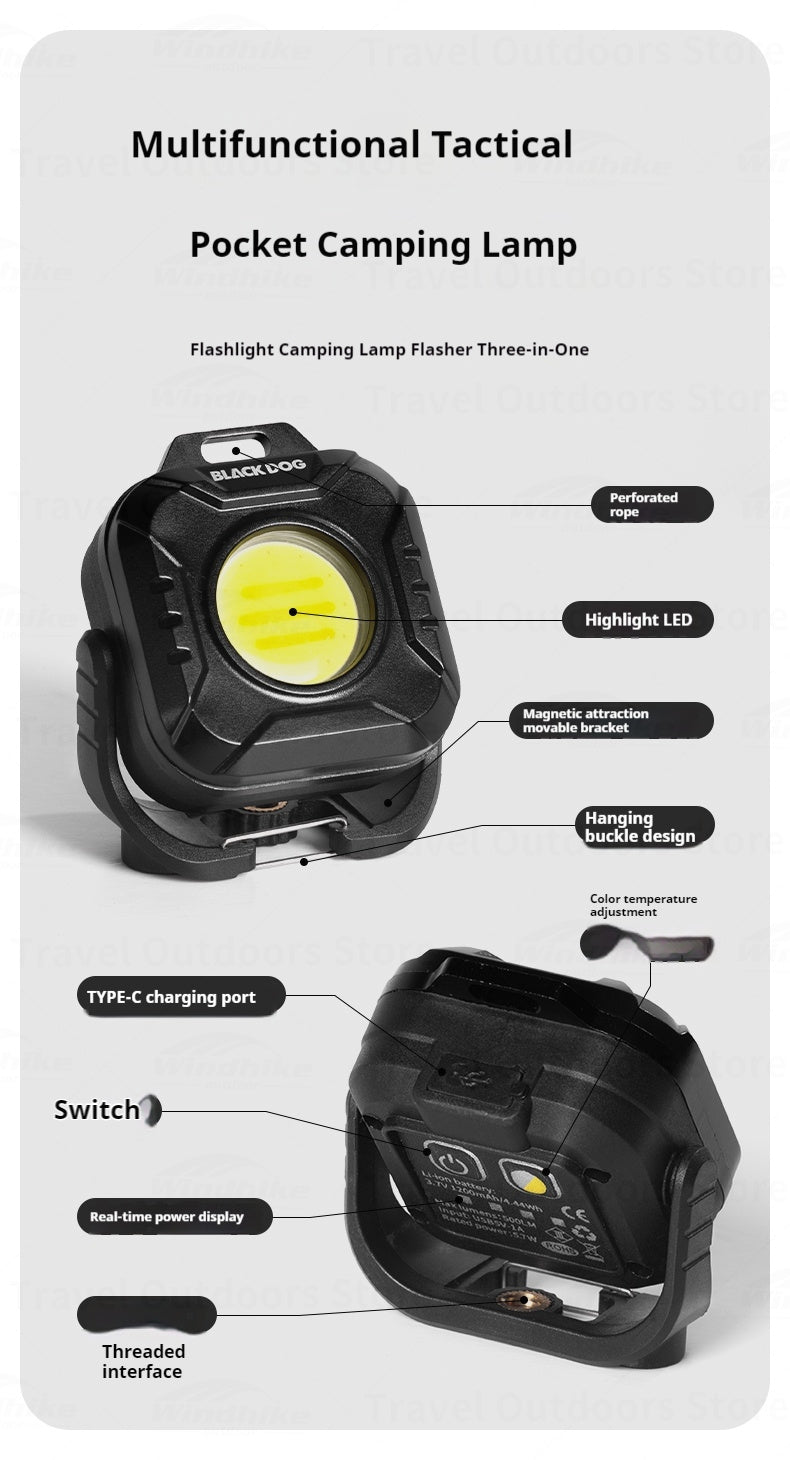 Blackdog STAR CORE Tactical Pocket Light Portable Ultralight Multi-function Rechargeable LED Light Emergency Lamp Camping IPX4 Waterproof