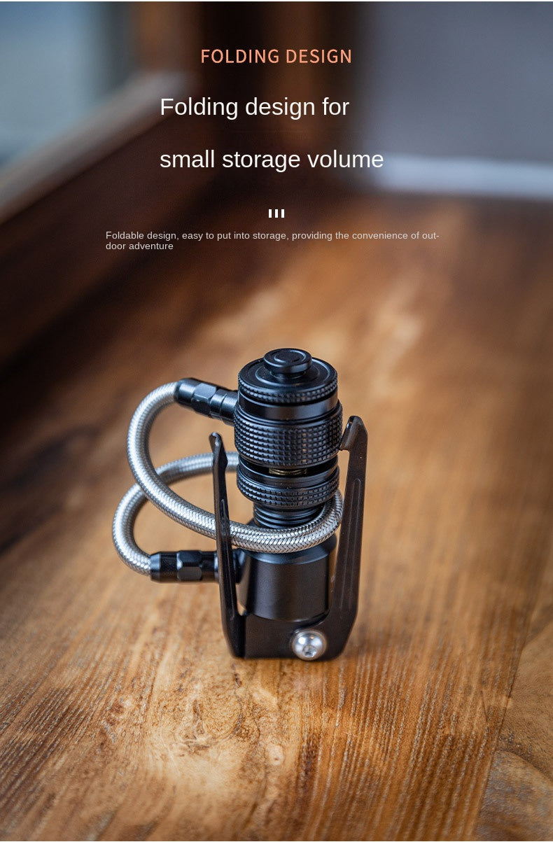 Campingmoon BKZ23-OD Rocket Furnace Bracket Foldable Stove Lamp Tripod Bracket Extension Tube Hose Alpine Butane Screw Threaded Type Flat Gas Tank Adapter