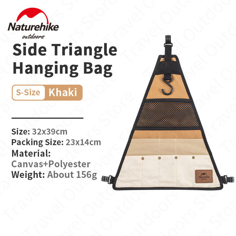 Naturehike Side Triangle Storage Canvas Bag for Triangular Hanging Rack Shelf Small Large Multi Pocket Tableware Utensil Shelves Add-on Accessories