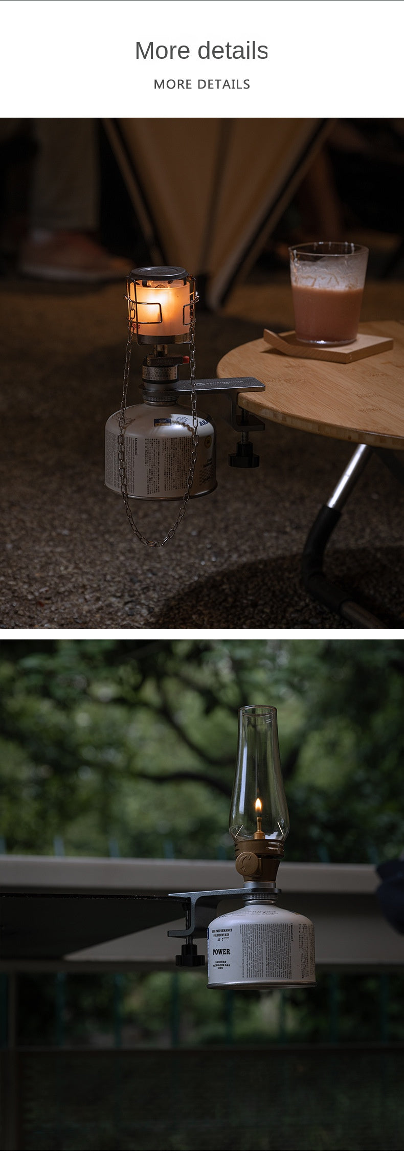 Campingmoon BKZ-18 Butane Gas Tank Mounting Bracket Screw Type Gas Cylinder Expansion Fixture Stove Desktop Tabletop Side Table Bracket Lamp Lantern