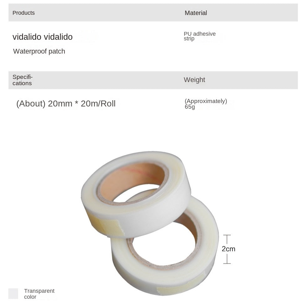Vidalido 20m Waterproof Repair Subsidy Patch Portable Multipurpose Tent Seam Tape Sealant Outdoor Camping Emergency Tool