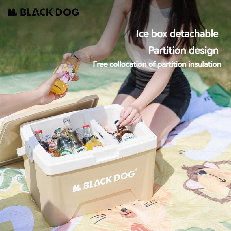 BLACKDOG ICELAND Cooler Storage Box 13L 25L Hot and Cold up to 48H Foods Drinks Ice Outdoor 3 Layer PP EPS Insulation Chest Container 50kg Max Load