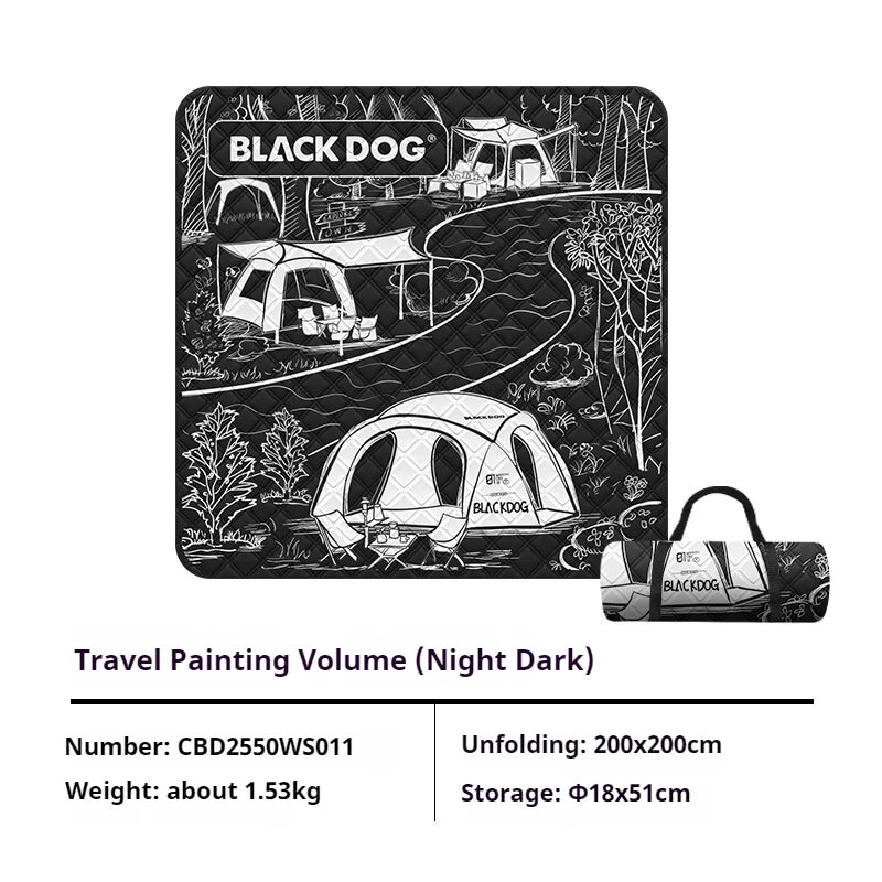 BLACKDOG Ultrasonic Picnic Mat Cushion Aluminum Film Seat Soft And Skin-Friendly Pad Waterproof Camping Outdoor Mattress Sleeping Pad Blanket