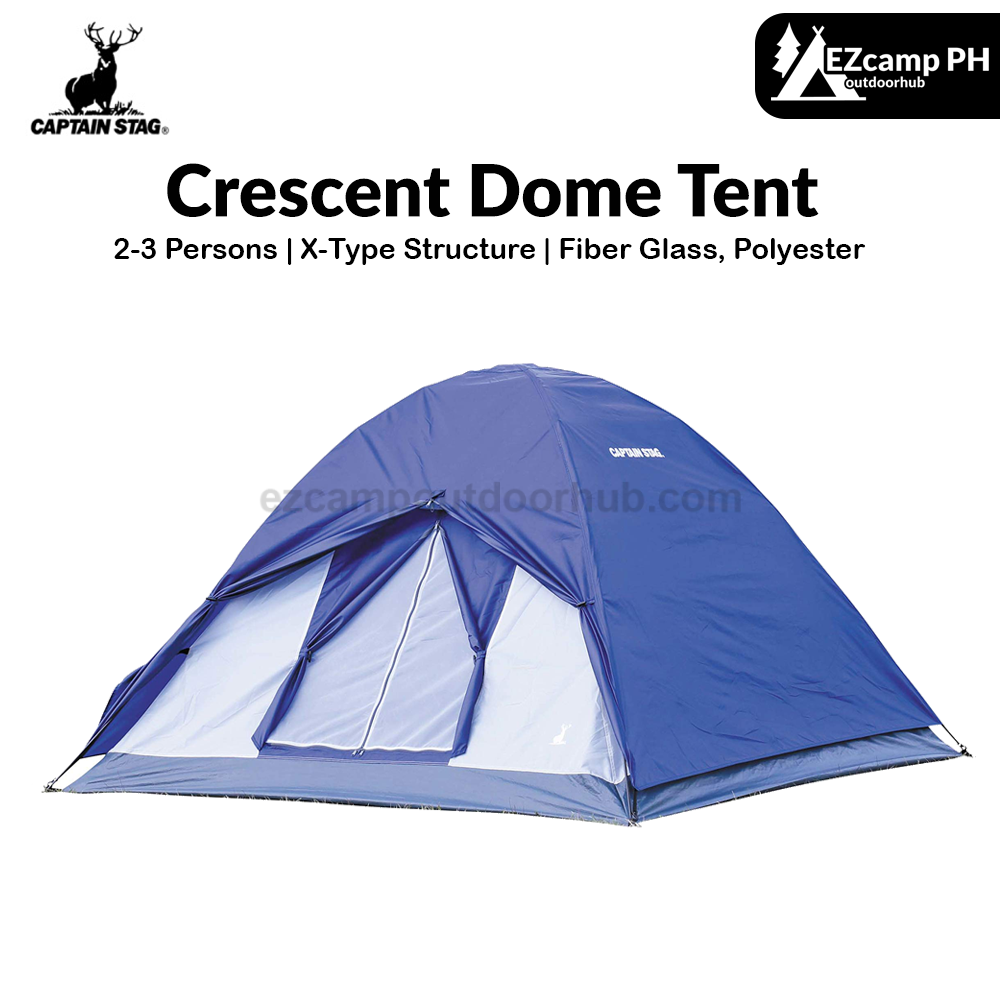 captain stag tent CAPTAIN STAG Crescent Dome Tent Portable Ultralight 2-3 Persons – EZcamp Outdoorhub QC Branch