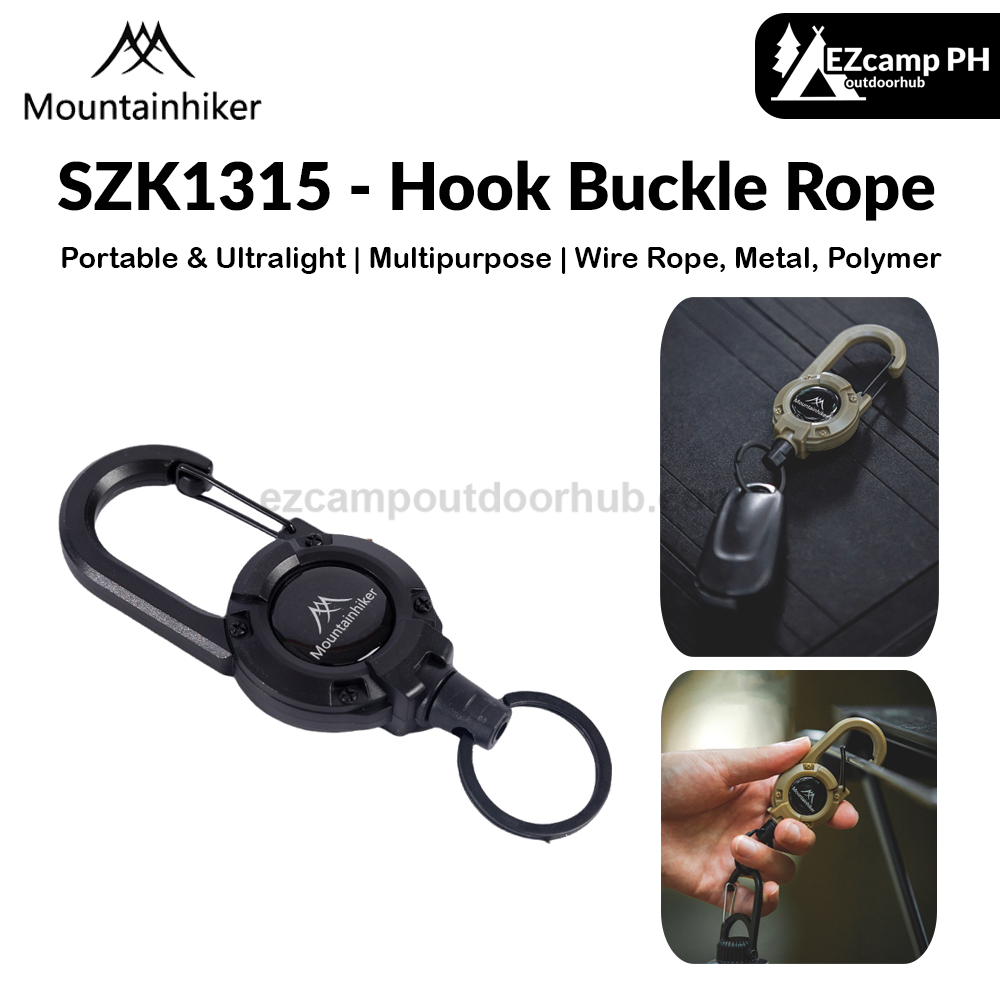 Mountainhiker SZK1315 Hook Buckle Rope Portable Multipurpose Anti Lost Telescopic Stretchable Lanyard 60cm Keychain Fastener Hiking Outdoor Camping Travel