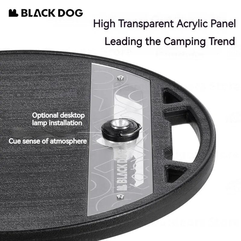 BLACKDOG TWILIGHT Portable Round Side Table Height Adjustable 3-Legged Stable Telescopic Tripod Structure 20kg Max Load Coffee Tea Folding PE Acrylic