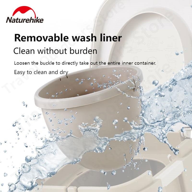Naturehike Portable Outdoor Camping Travel Toilet Detachable Internal Liner Optional Biodegradable Trash Waste Garbage Storage Bag Liquid Coagulant
