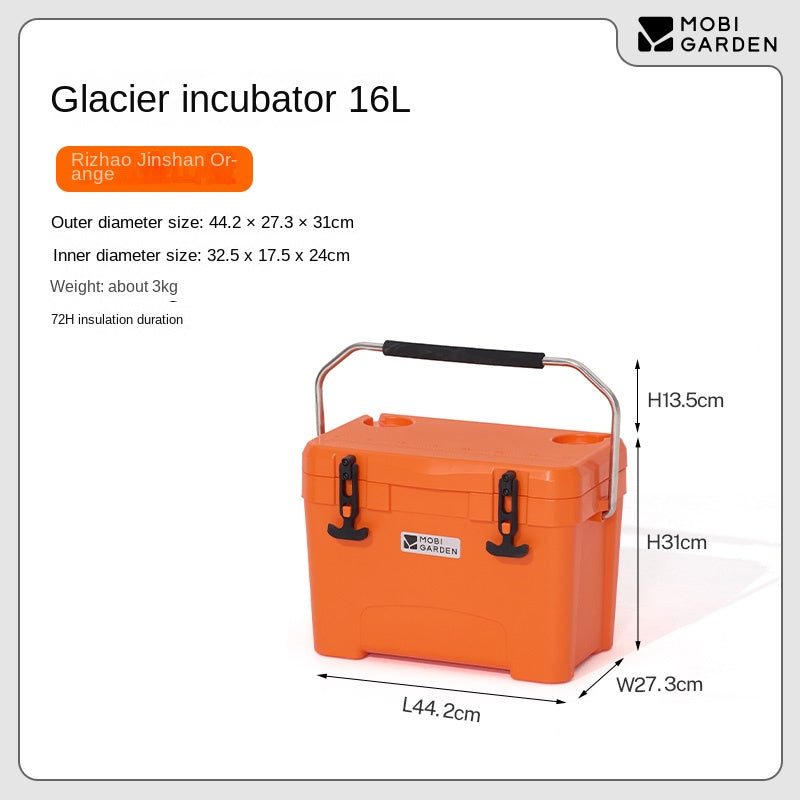 Mobi Garden GLACIER Incubator Cooler Series Portable Multipurpose Storage Box 16/25/36/50/75L Capacities Up To 120H Hot & Cold Insulated Preservation Rotomolded Ice Food Drink Cooler Bucket Outdoor Camping