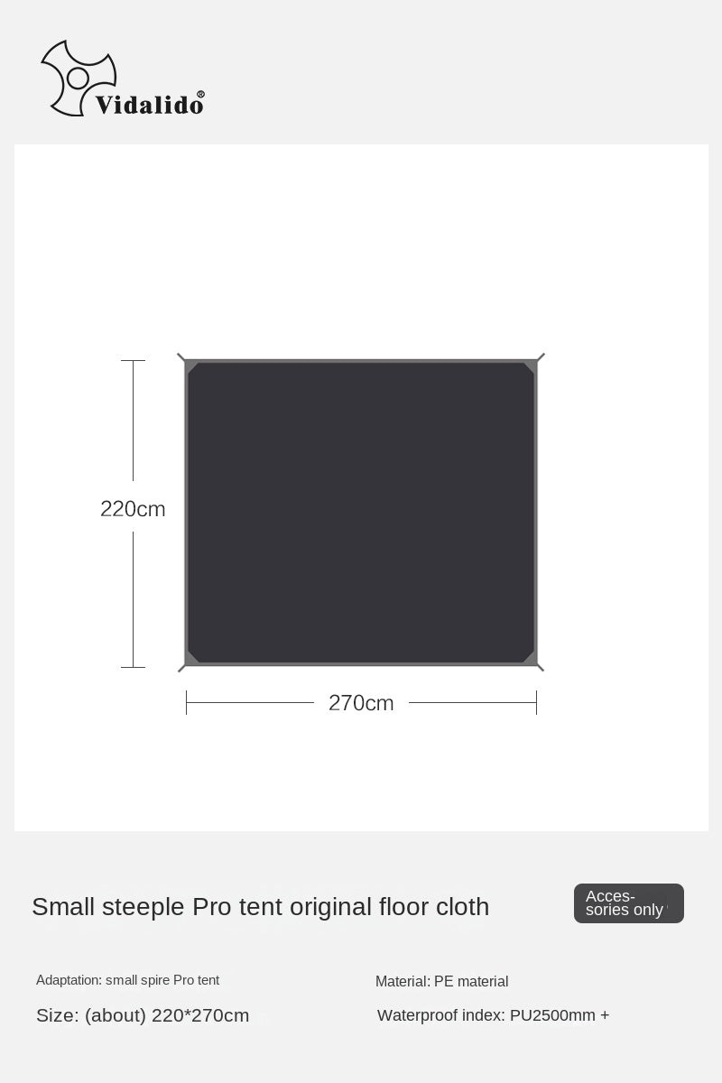Vidalido PE Groundsheet Mat Portable Lightweight Multipurpose Waterproof & Moisture proof Thickened Outdoor Camping Footprint Ground Sheet Cover
