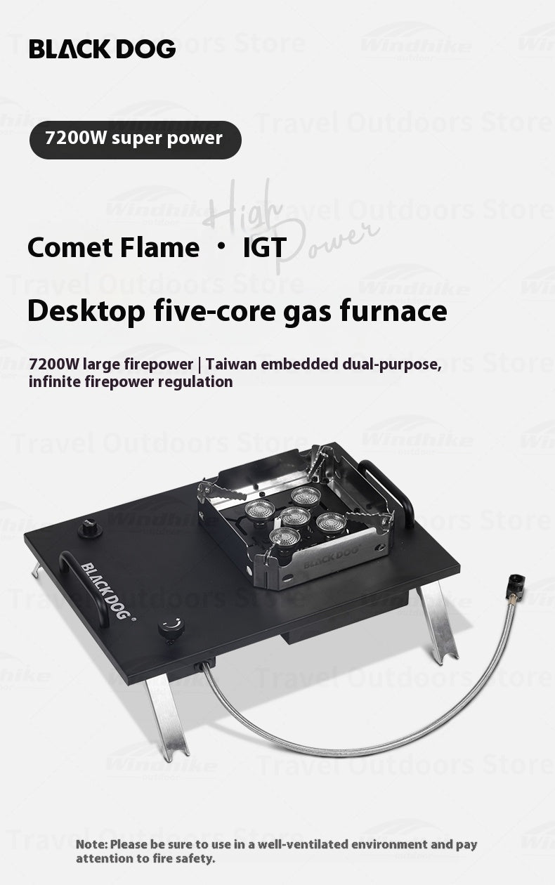 BLACKDOG COMET IGT Desktop Furnace Gas Stove 7200W Table Burner Strong Fire Heater Camping Cooking With Electronic Ignition
