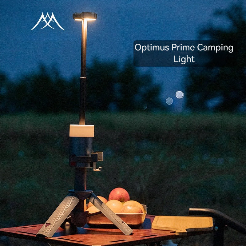 Mountainhiker OPTIMUS PRIME Tripod Lamp 5 Adjustable Light Modes Outdoor Telescopic Stand LED Floodlight With Remote Control Waterproof Atmosphere Lantern Outask