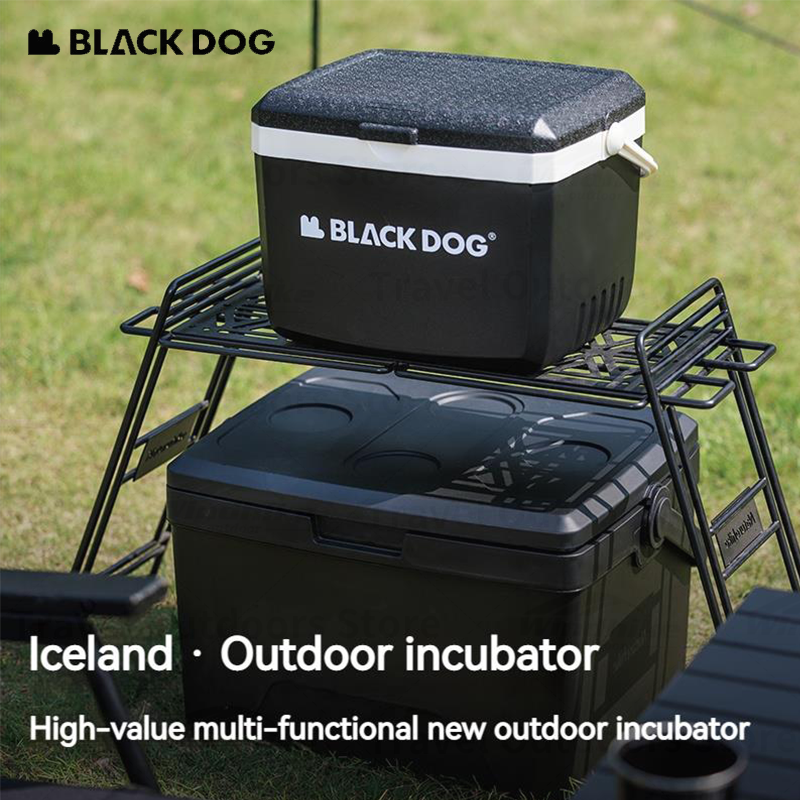 BLACKDOG ICELAND Cooler Storage Box 13L 25L Hot and Cold up to 48H Foods Drinks Ice Outdoor 3 Layer PP EPS Insulation Chest Container 50kg Max Load