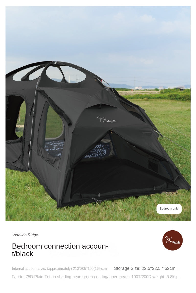Vidalido RIDGE Series Modular Dome Tent Multiple Setup Geodesic Tent Large Space For Group Family Splicing Hexagonal Self-Supporting Waterproof Canopy
