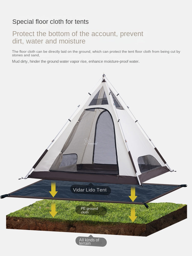 Vidalido PE Groundsheet Mat Portable Lightweight Multipurpose Waterproof & Moisture proof Thickened Outdoor Camping Footprint Ground Sheet Cover