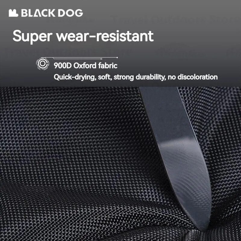 BLACKDOG Black Mutli-Functional Shopping Bag Portable Ultralight Storage Tote Bag Strong Durable Wear Resistant Carrying Bag Eco Bag With Zipper