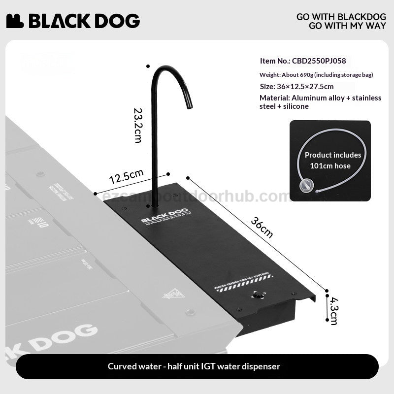 Blackdog IGT Electronic Drinking Water Faucet Dispenser Pump 4000mAh Battery Half Unit Integrated Grill Table Outdoor Camping Accessories