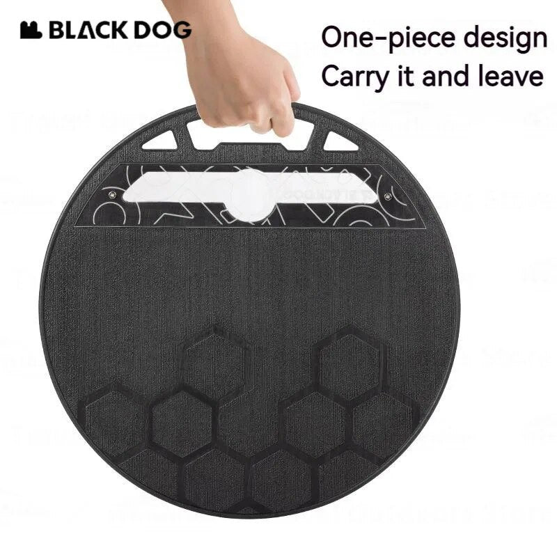 BLACKDOG TWILIGHT Portable Round Side Table Height Adjustable 3-Legged Stable Telescopic Tripod Structure 20kg Max Load Coffee Tea Folding PE Acrylic