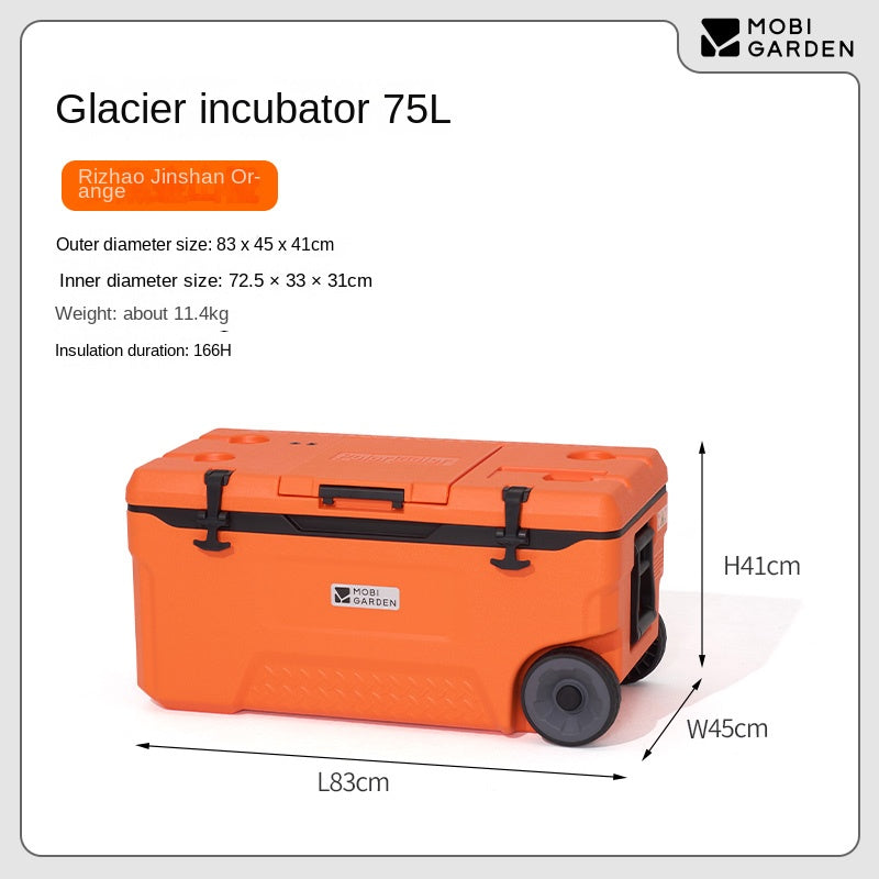 Mobi Garden GLACIER Incubator Cooler Series Portable Multipurpose Storage Box 16/25/36/50/75L Capacities Up To 120H Hot & Cold Insulated Preservation Rotomolded Ice Food Drink Cooler Bucket Outdoor Camping