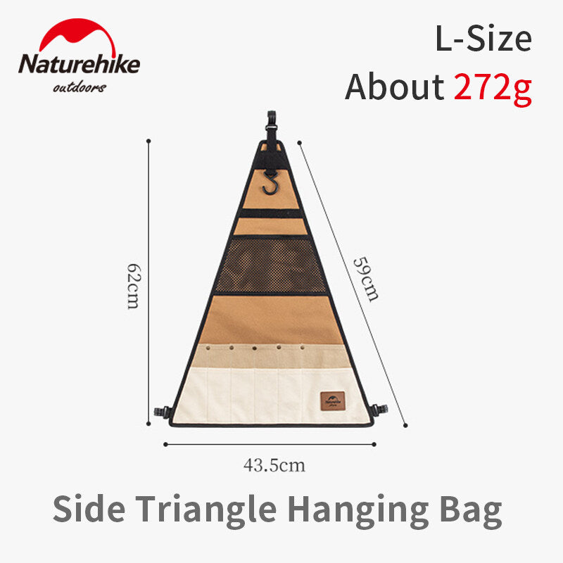 Naturehike Side Triangle Storage Canvas Bag for Triangular Hanging Rack Shelf Small Large Multi Pocket Tableware Utensil Shelves Add-on Accessories