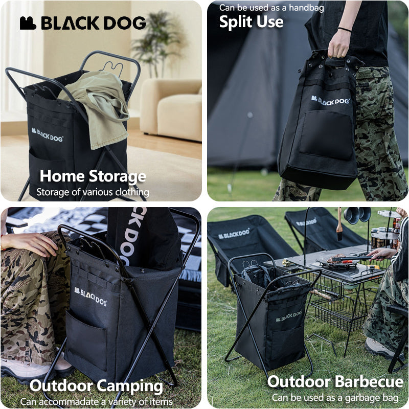 BLACKDOG Multifunctional Organizer Storage Portable 30L Capacity Outdoor Camping Large Capacity Bag Trash Bin Basket Home Foldable Laundry Handbag Box