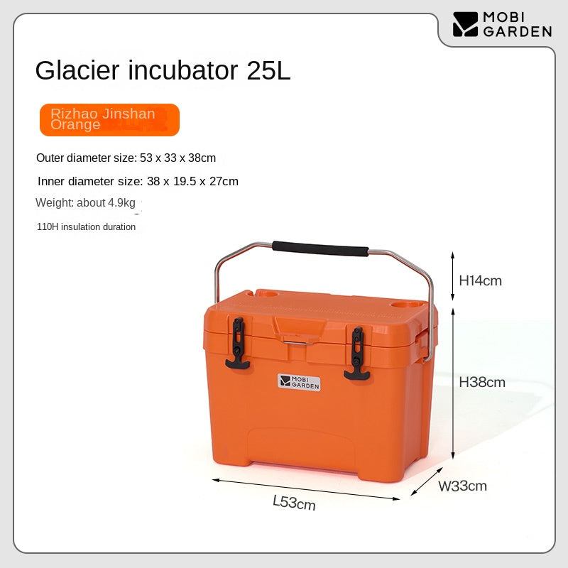 Mobi Garden GLACIER Incubator Cooler Series Portable Multipurpose Storage Box 16/25/36/50/75L Capacities Up To 120H Hot & Cold Insulated Preservation Rotomolded Ice Food Drink Cooler Bucket Outdoor Camping