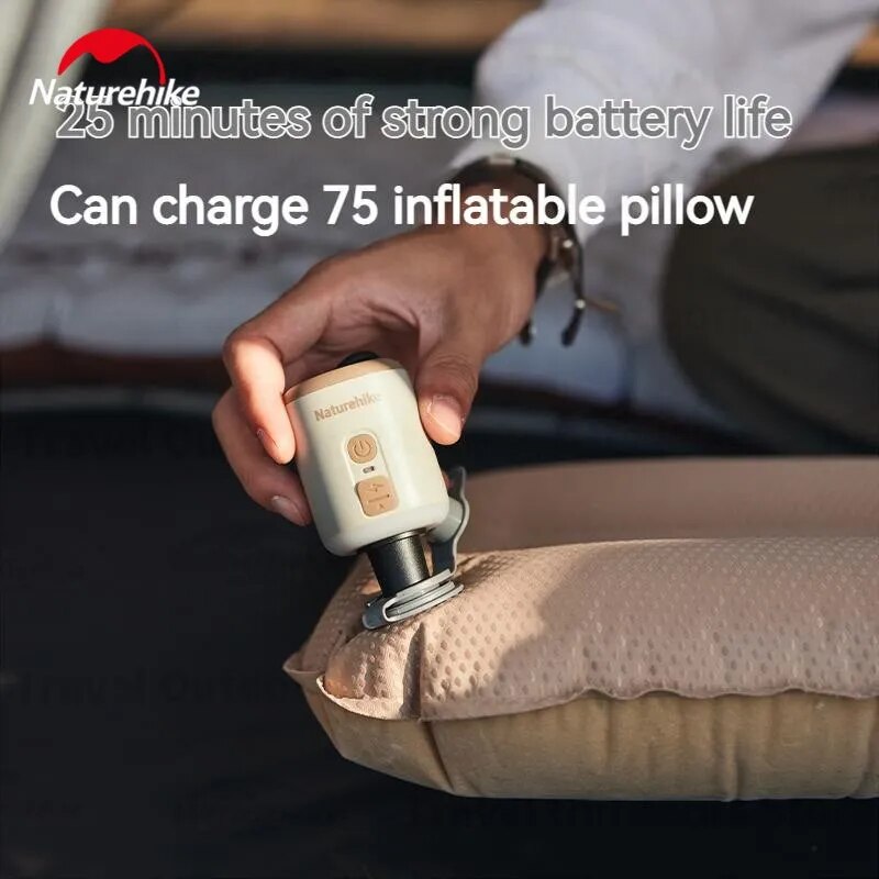 Naturehike WIND MINI Multifunctional Air Pump Lantern Lamp Light Inflatable Pump Inflate Deflate USB C Rechargeable Tent Mattress Bed Pillow Mat Bed