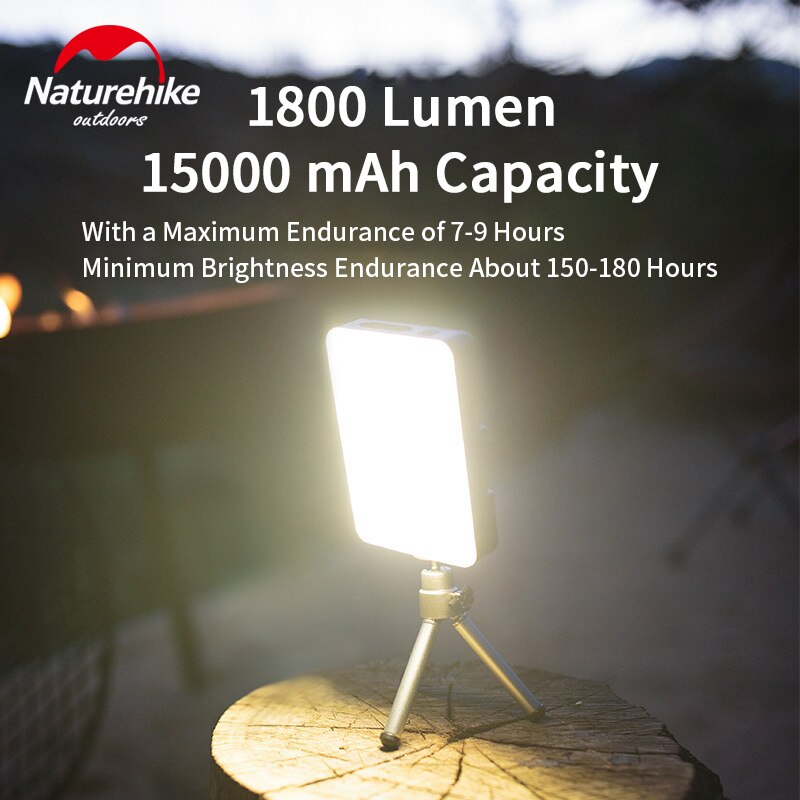 Naturehike Moonlight V2 High Power Camping Lamp Tent Portable Multifunction 4 Adjustable Modes LED Photo Light Lantern Type-C Rechargeable Waterproof
