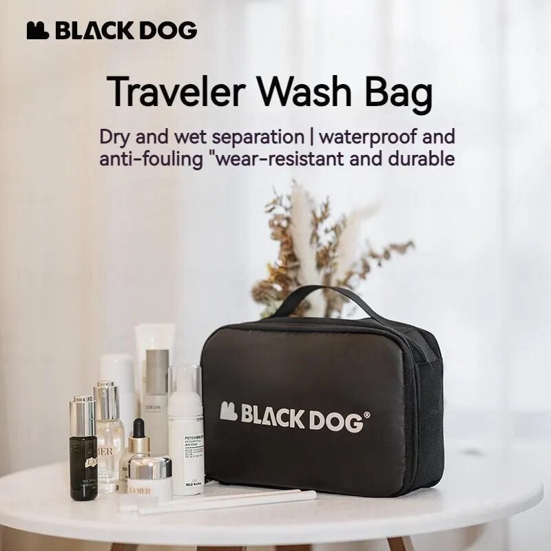BLACKDOG Traveler Toiletry Bag Portable Storage Pouch Bag 3.1L Camping Multi-Layer Hanging Luggage Wet Dry Separation Cosmetics Make Up Organizer