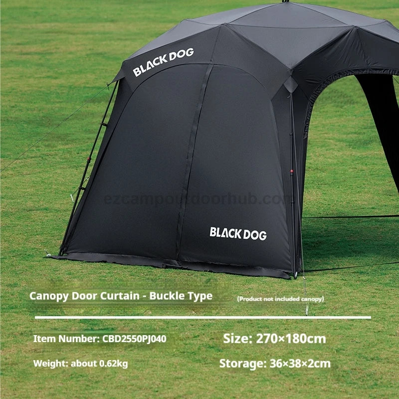 Blackdog STARRY DOME Pentagonal Canopy Hook Version Quick Open Sunshade Self-Supporting Canopy Outdoor Camping Black Coated Vinyl Tent Rainproof Sunscreen Windproof