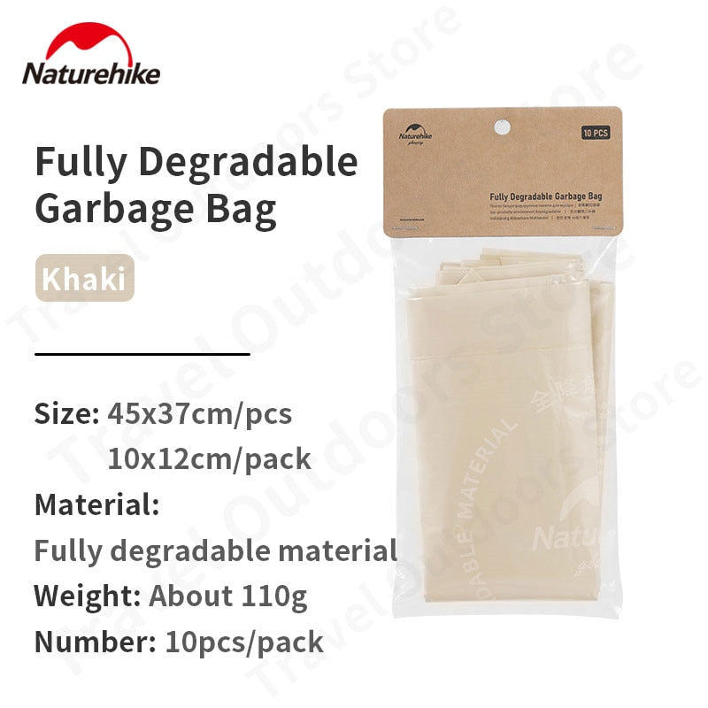 Naturehike Portable Outdoor Camping Travel Toilet Detachable Internal Liner Optional Biodegradable Trash Waste Garbage Storage Bag Liquid Coagulant