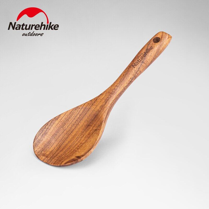 Naturehike Natural Solid Wooden Spatula Cooking Tool Kitchen Utensil Spoon Rice Soup Ladle Tableware Acacia Wood Portable Daily Picnic Pan Shovel