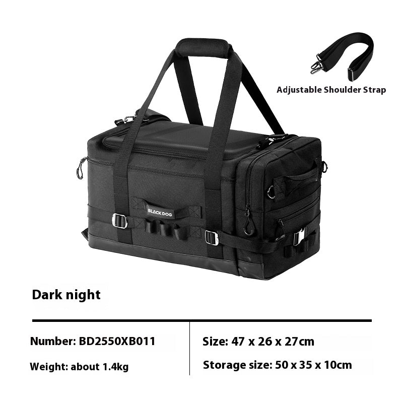 Blackdog WORLD Outdoor Travel Bag Portable Foldable Multipurpose Large Capacity Storage Bag Mounted Webbing Design Removable Shoulder Strap Divider