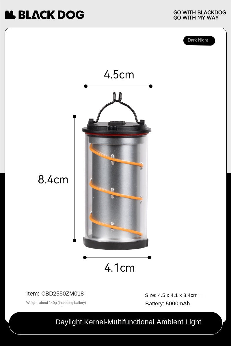 Blackdog ETERNAL DAY Pocket Flashlight Portable Ultralight 2 in 1 Flashlight Lantern Detachable Atmosphere Lamp Waterproof LED Flash Light USB C Charging
