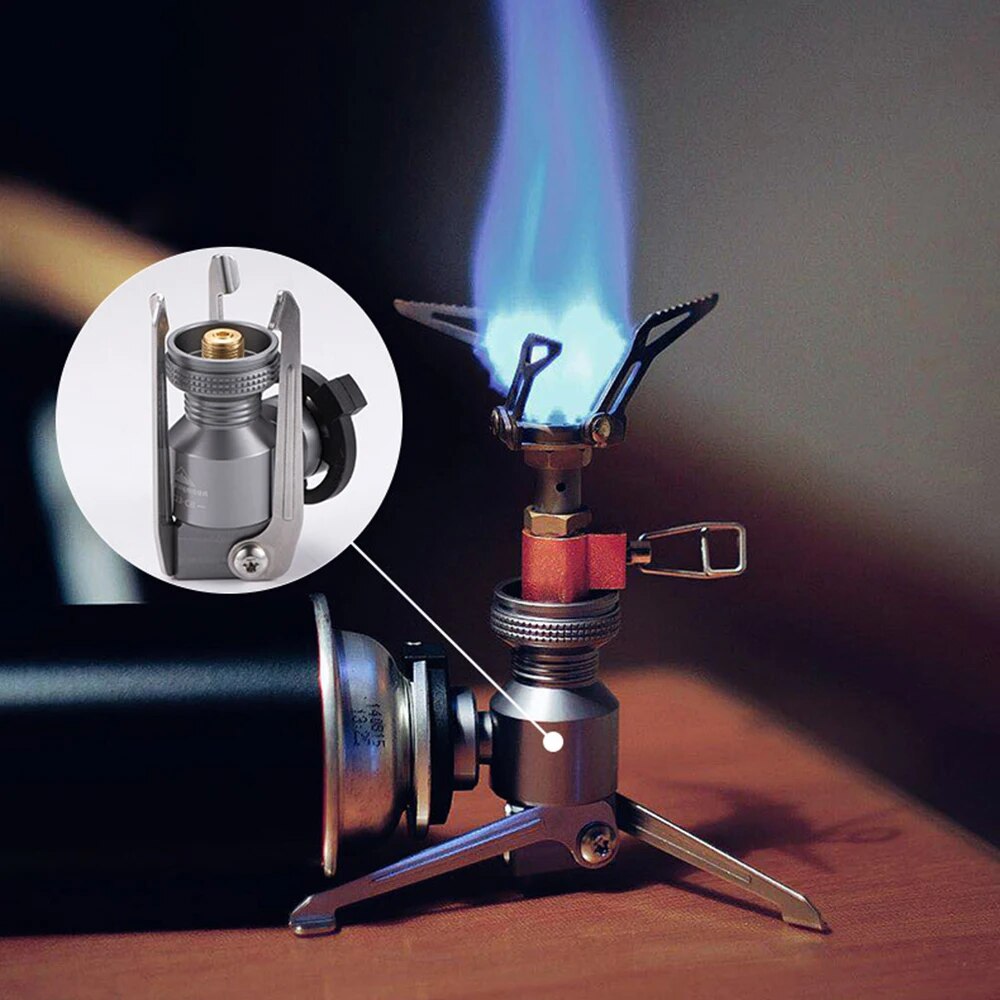 CAMPINGMOON BKZ23-CB Z23-CB Rocket Stove Bracket Black Stand Butane Canister Converter Adaptor Screw Type to Nozzle Standard Gas Fuel Adapter Mount