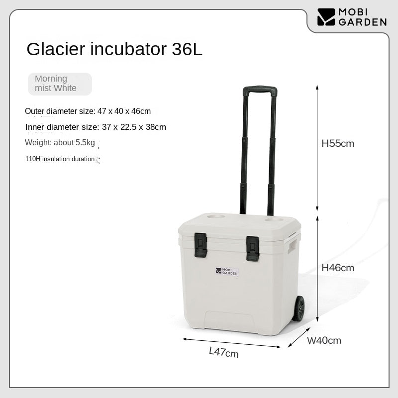 Mobi Garden GLACIER Incubator Cooler Series Portable Multipurpose Storage Box 16/25/36/50/75L Capacities Up To 120H Hot & Cold Insulated Preservation Rotomolded Ice Food Drink Cooler Bucket Outdoor Camping