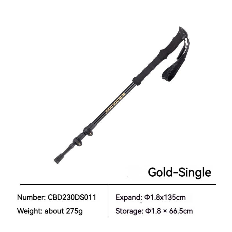 BLACKDOG Outdoor Telescopic 66.5-135CM Walking Trek Rod Stick Ultralight 6061 Aluminum Alloy Portable 3-Section External Lock Stick Trekking Poles