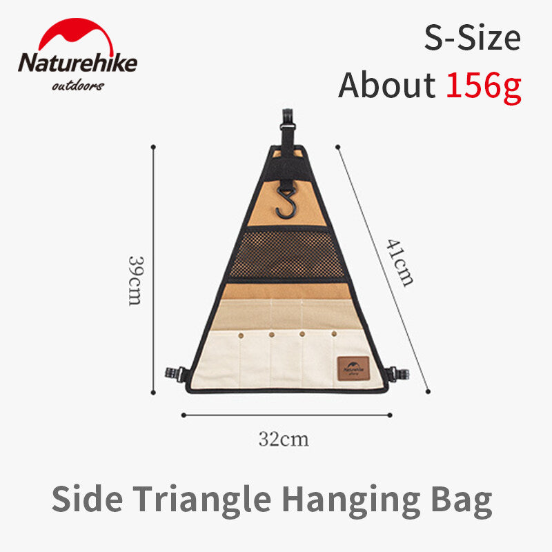 Naturehike Side Triangle Storage Canvas Bag for Triangular Hanging Rack Shelf Small Large Multi Pocket Tableware Utensil Shelves Add-on Accessories