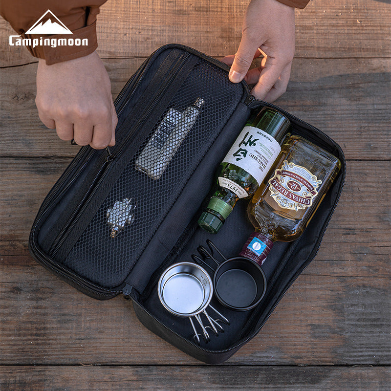 Campingmoon Double Layered Tactical Bag Portable Lightweight Multifunctional Organizer 2 layer Storage Tool Bag Peg Hammer Stakes Tool Box Camping Hiking Picnic Travel Heavy Duty Original Camping Moon