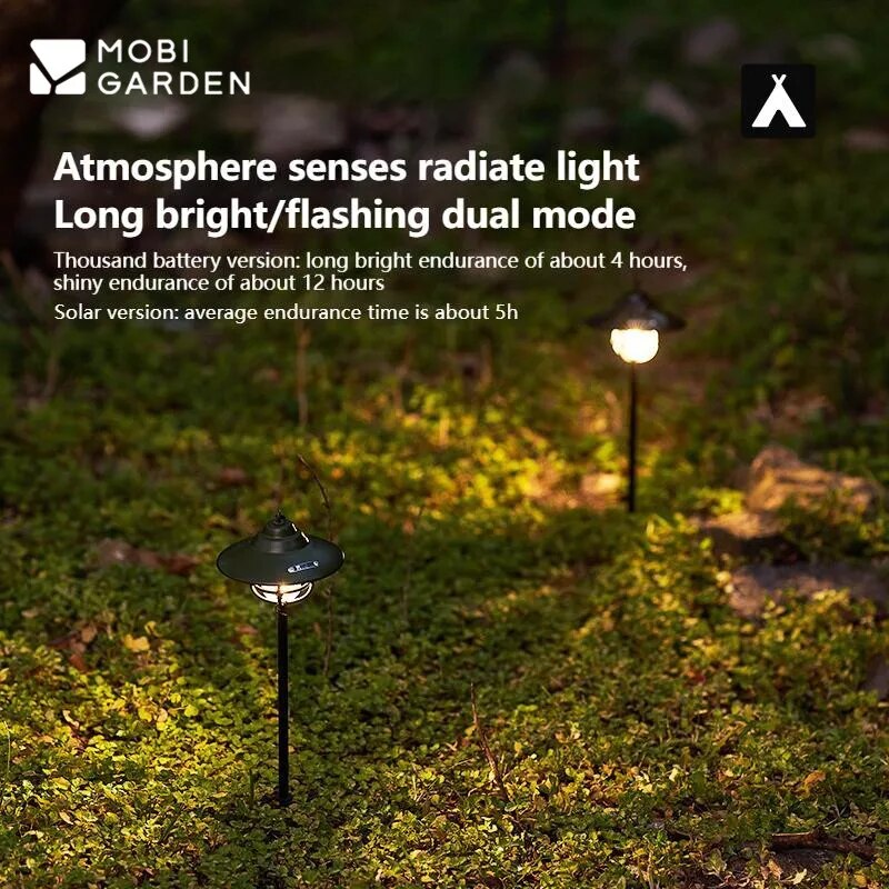 MOBI GARDEN Star Wish Ground Plug Lamp Atmosphere light Ultralight Portable Camping LED Light Outdoor IPX4 Waterproof Hanging Pendant Light Accessories Heavy Duty Original MobiGarden